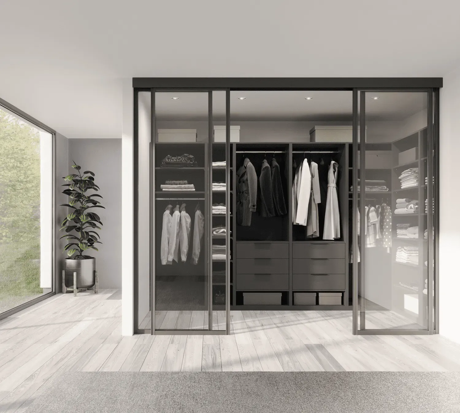 45 - dressing-H2100-anthracite-carbone-portes-separation-profil-noir-mat-vitre-fumee-noire